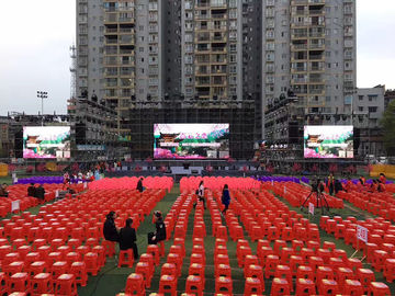 China Alquiler llevado al aire libre de la pantalla de la cara negra SMD1921, exhibición de alquiler llevada del alto contraste fábrica